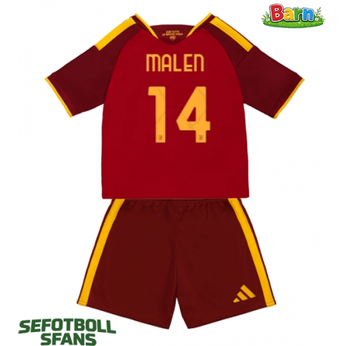 AS Roma Donyell Malen #14 Hemmaställ Barn 2026-27 Kortärmad (+ Korta byxor)